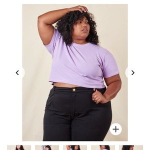 Big Bud Press Honeycomb Cropped Tee Lilac XS